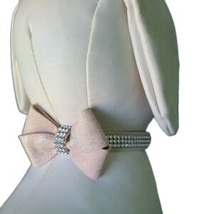 Susan Lanci Collar 3 Row Giltmore W/ Nouveau Bow Glitzerati Champagne Small